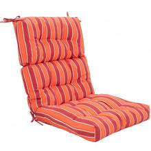 Load image into Gallery viewer, 22" x 44" Tufted Outdoor Patio Chair Seating Pad-Red & Orange