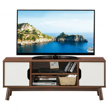 Load image into Gallery viewer, 50" Wood Media TV Stand with Storage Shelf-White