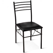 Load image into Gallery viewer, 5 Pieces Dining Set Tempered Glass Top Table & 4 Upholstered Chairs