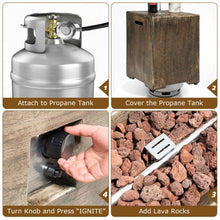 Load image into Gallery viewer, 2PCS Outdoor Propane Fire Pit Table Set