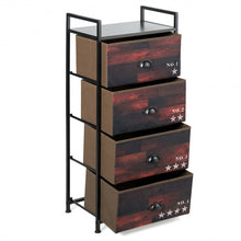 Load image into Gallery viewer, 4 Drawer Fabric Dresser Storage Tower Nightstand