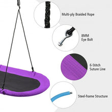 Load image into Gallery viewer, 60" Saucer Surf Outdoor Adjustable Swing Set-Purple