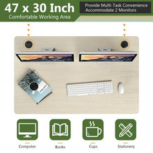 Load image into Gallery viewer, 47'' x 30'' Universal Tabletop for Standard and Standing Desk Frame-Natural