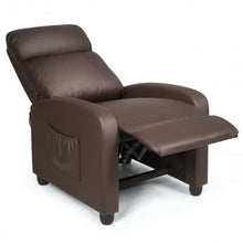 Load image into Gallery viewer, PU Leather Massage Recliner Chair with Footrest-Brown