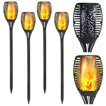 Load image into Gallery viewer, 4 pcs Solar Waterproof Flickering Dancing Flame Lamp