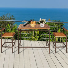 Load image into Gallery viewer, 3 PCS Patio Rattan Wicker Bar Dining Furniture Set