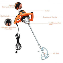 Load image into Gallery viewer, 1400W Electric Concrete Cement Mixer Handheld Plaster