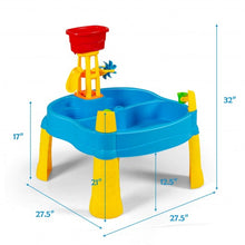 Load image into Gallery viewer, Kids Sand and Water Table for Toddlers with Umbrella & 18 Pcs Accessory Set