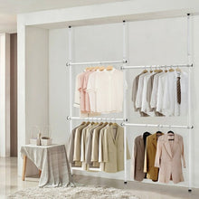 Load image into Gallery viewer, Double 2 Tier Adjustable & Telescopic Clothes Hangers