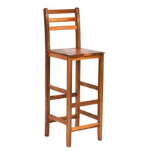 Load image into Gallery viewer, Set of 2 Ladder Back 28.5" Acacia Wood Patio Bar Stool
