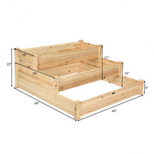 Load image into Gallery viewer, 3 Tier Elevated Wooden Vegetable Garden Bed