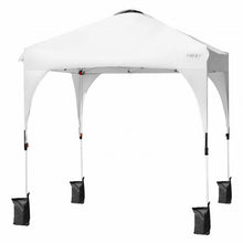 Load image into Gallery viewer, 6.6 x 6.6 FT Pop Up Height Adjustable Canopy Tent with Roller Bag-White