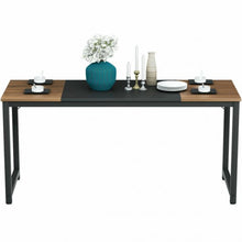 Load image into Gallery viewer, 63" Rectangular Dining Room Table with Solid Metal Frame-Desktop + Frame