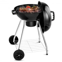 Load image into Gallery viewer, 18.5" Outdoor Backyard Cooking Kettle Charcoal Grill with Wheels