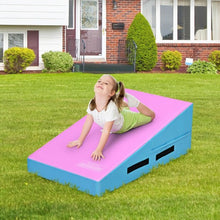 Load image into Gallery viewer, Incline Gymnastics Mat Wedge Ramp Gym Tumbling Exercise Mat-Pink & Blue