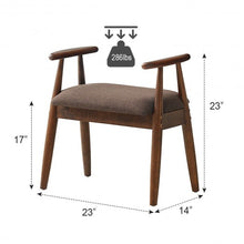 Load image into Gallery viewer, Solid Rubberwood Frame Upholstered Shoe Bench