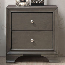 Load image into Gallery viewer, 2 Drawer Storage Sofa Side Nightstand with USB Port-Gray