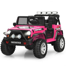 Load image into Gallery viewer, 12V Kids Remote Control Electric Ride On Truck Car with Lights and Music -Pink