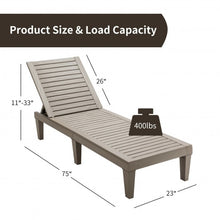 Load image into Gallery viewer, Outdoor Recliner Chair with 5-Position Adjustable Backrest-Brown