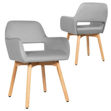 Load image into Gallery viewer, Set of 2 Modern Accent Armchairs-Gray