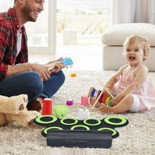 Load image into Gallery viewer, Set 7 Kit Electronic Roll Up Pads MIDI Drum -Green