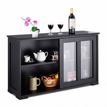 Load image into Gallery viewer, Kitchen Storage Cabinet with Glass Sliding Door