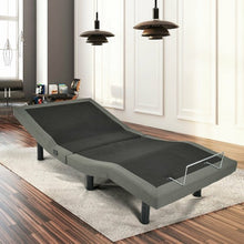 Load image into Gallery viewer, Adjustable Massage Upholstered Bed Base with Remote Control & USB Ports-Twin size