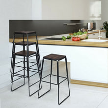Load image into Gallery viewer, 30" Set of 4 Backless Industrial Bar Stools