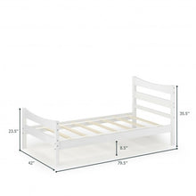 Load image into Gallery viewer, Twin Size Platform Bed Frame Foundation Slat Support -White