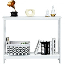 Load image into Gallery viewer, 2-Tier Console X-Design Sofa Side Accent Table-White
