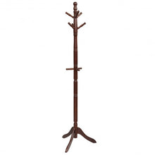 Load image into Gallery viewer, Adjustable Free Standing Wooden Coat Rack-Brown