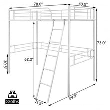 Load image into Gallery viewer, Metal Loft Twin Bed Frame Single High Loft Bed-White