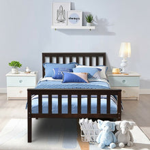 Load image into Gallery viewer, Wood Bed Frame Wood Slats Support Platform Twin Size