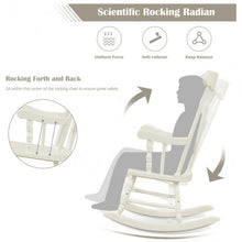 Load image into Gallery viewer, Solid Wood Porch Glossy Finish Rocking Chair-White