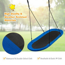 Load image into Gallery viewer, 60" Saucer Surf Outdoor Adjustable Swing Set-Blue+Black