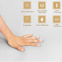 Load image into Gallery viewer, 4" Tri-Fold Sofa Bed Foam Mattress with Handles-Twin size