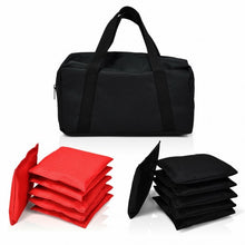 Load image into Gallery viewer, 12 Beanbag Black and Red Weather Resistant Bags