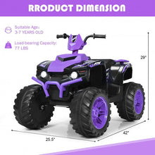 Load image into Gallery viewer, 12V Kids Electric 4-Wheeler ATV Quad Ride On Car with LED Light-Purple