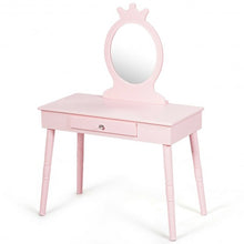Load image into Gallery viewer, Kids Vanity Makeup Table & Chair Set Make Up Stool