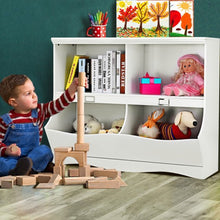 Load image into Gallery viewer, Kids Storage Unit Baby Toy Organizer Children Bookshelf Bookcase-White