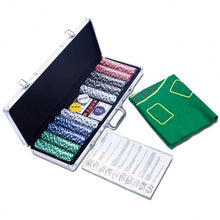 Load image into Gallery viewer, 500 Chips Poker Dice Chip Set w/ Silver Aluminum Case