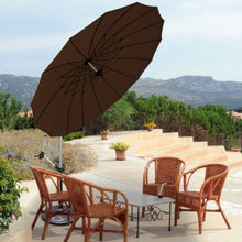 Load image into Gallery viewer, 10 Foot Patio Offset Umbrella Market Hanging Umbrella for Backyard Poolside Lawn Garden-Tan