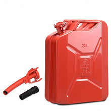Load image into Gallery viewer, 5 Gallon Steel Gas 20 L Jerry Fuel Can-Red