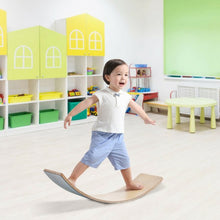 Load image into Gallery viewer, Wooden Wobble Balance Board Kids 35'' Rocker Yoga Curvy Board Toy w/ Felt Layer