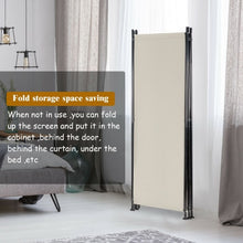 Load image into Gallery viewer, 4-Panel Room Divider Folding Privacy Screen-Beige