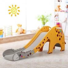 Load image into Gallery viewer, 3 in 1 Kids Climber Slide Play Set with Basketball Hoop-Yellow