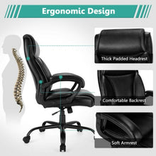 Load image into Gallery viewer, 400 Pounds Big and Tall Adjustable High Back Leather Office Chair Task Chair