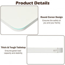 Load image into Gallery viewer, 55" One-Piece Universal Tabletop for Standard and Sit to Stand Desk Frame-White