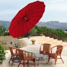 Load image into Gallery viewer, 10 Foot Patio Offset Umbrella Market Hanging Umbrella for Backyard Poolside Lawn Garden-Burgundy