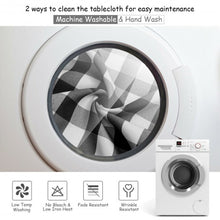 Load image into Gallery viewer, 10 Pcs 52" x 52" Square Polyester Plaid Dinner Tablecloth-Black